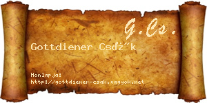 Gottdiener Csák névjegykártya